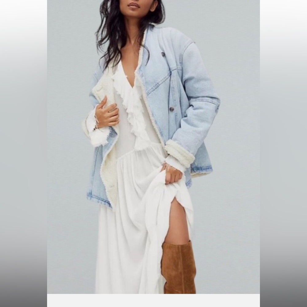 Free People ivory maxi dress